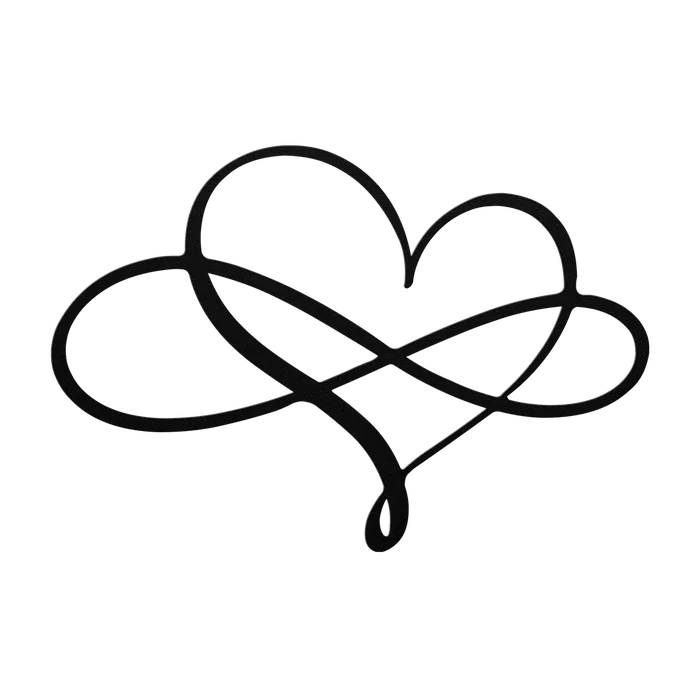 Love Infinity Ribbon Metal Sign