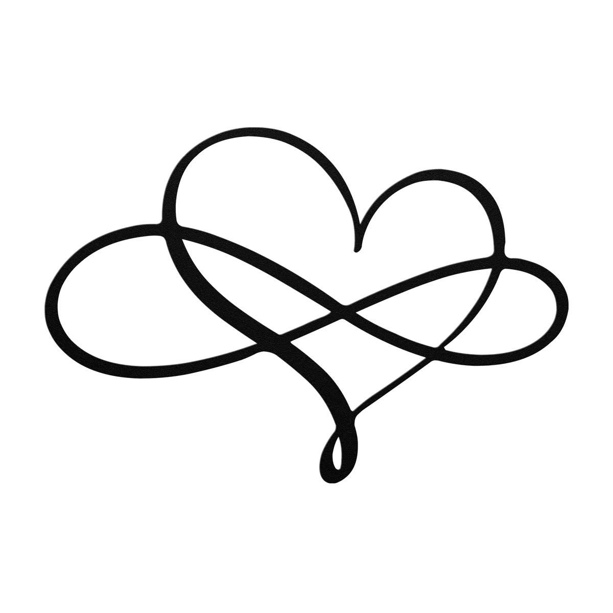 Love Infinity Ribbon Metal Sign