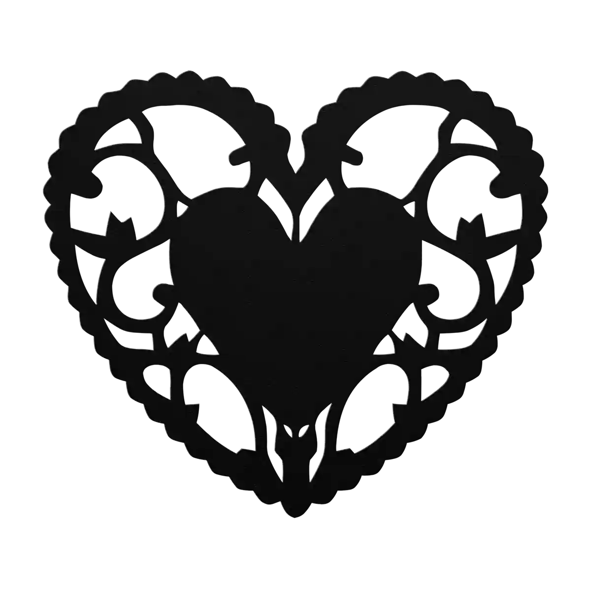 Love Lace Heart Metal Sign