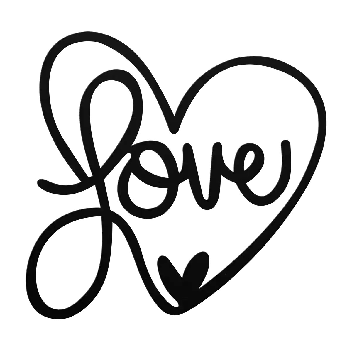 Love Looped Script Metal Sign