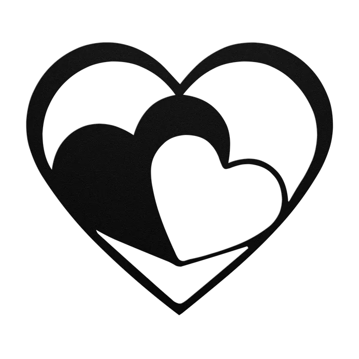Love Nested Hearts Metal Sign