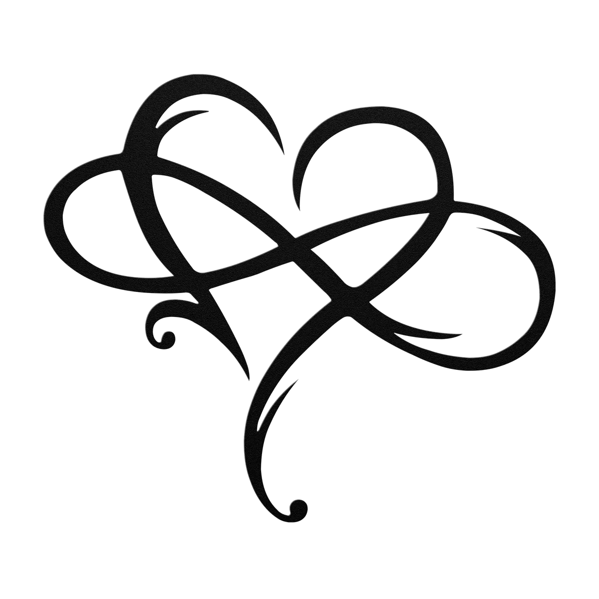Love Ribbon Hearts Metal Sign