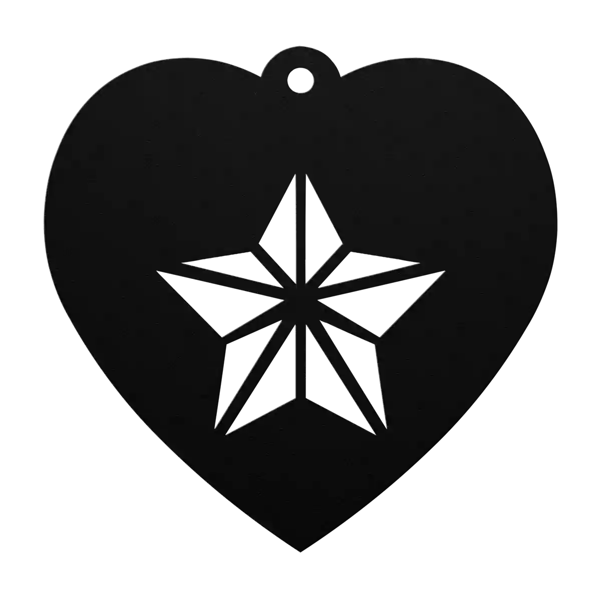 Love Star Heart Metal Sign