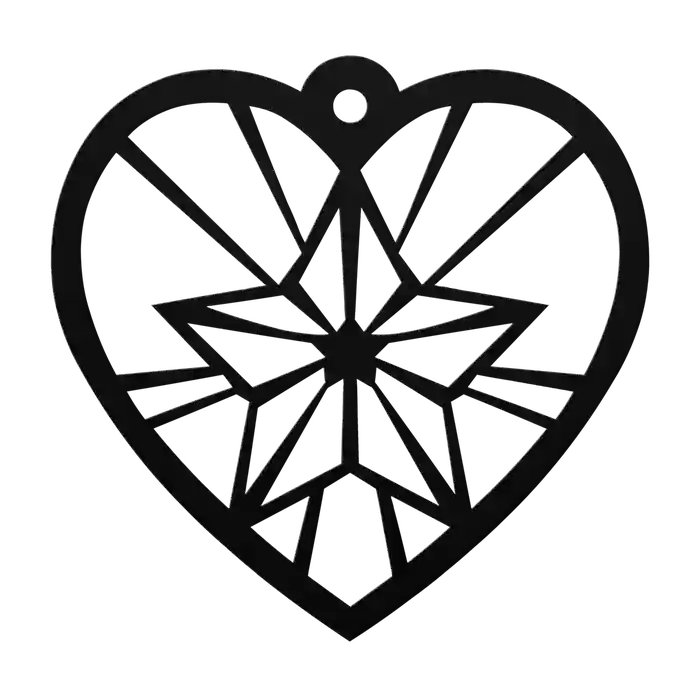 Love Starburst Heart Metal Sign
