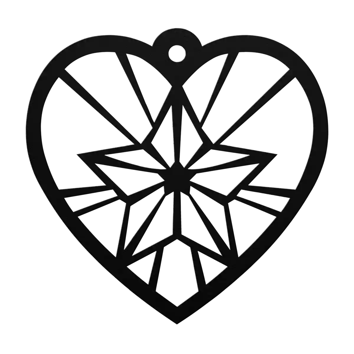 Love Starburst Heart Metal Sign