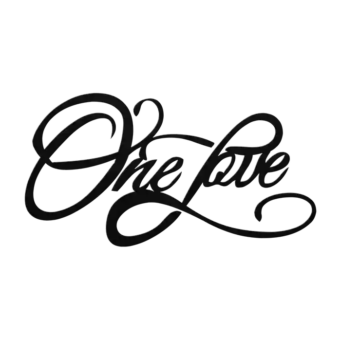 Love Unity Script Metal Sign