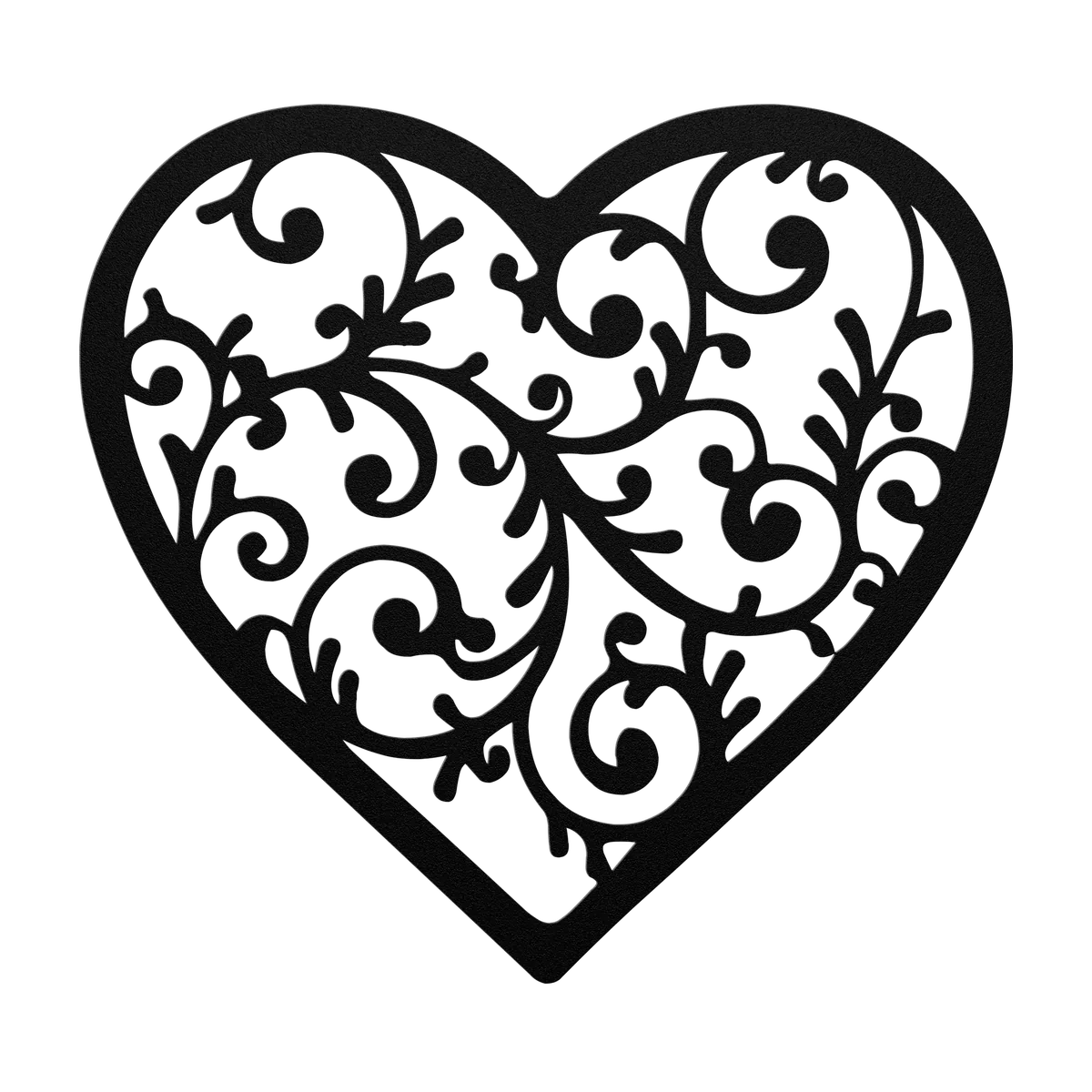 Love Vine Heart Metal Sign
