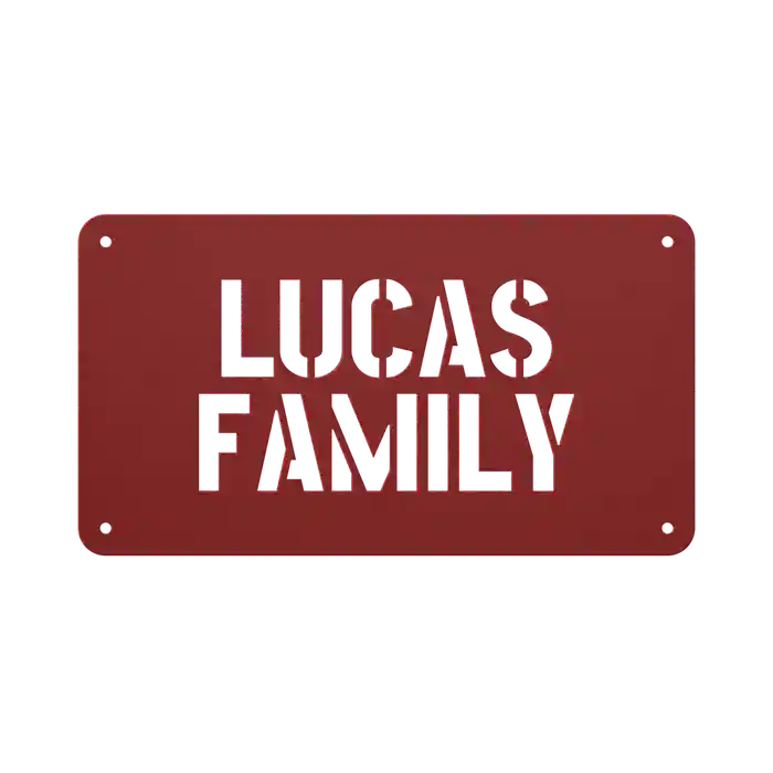 Lucas Family Name Sign