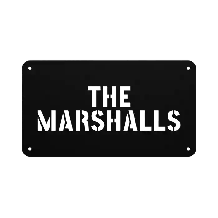 Marshall Family Name Sign