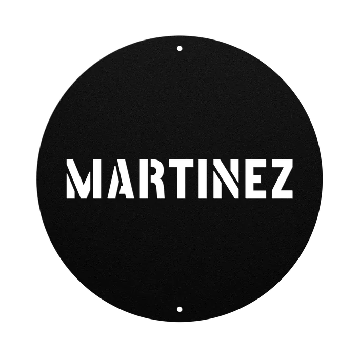 Martinez Family Name Sign