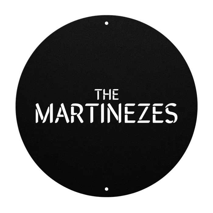 Martinez Family Name Sign