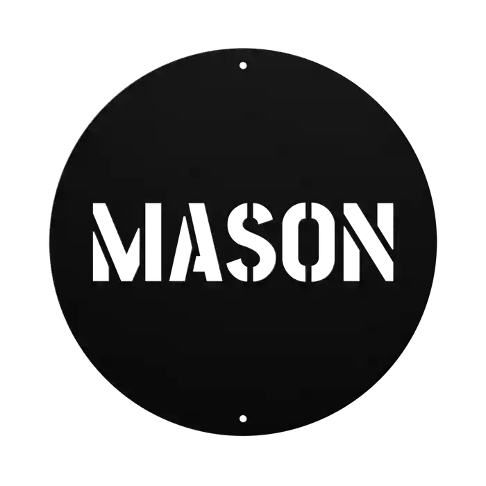 Mason Family Name Sign