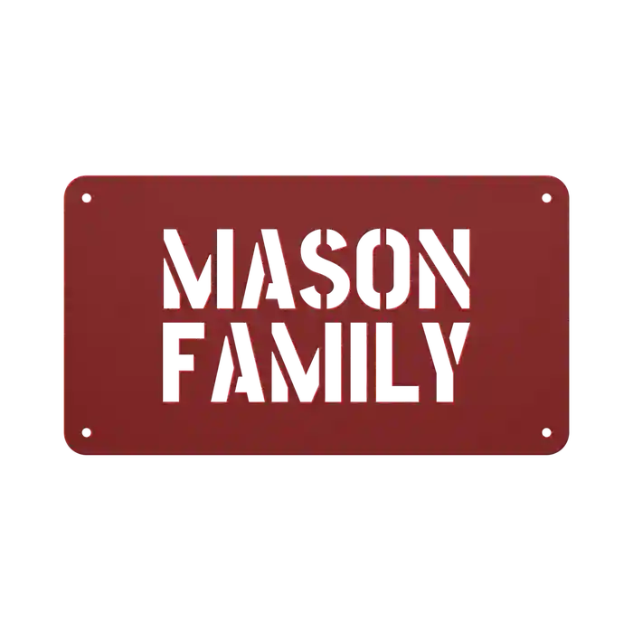 Mason Family Name Sign