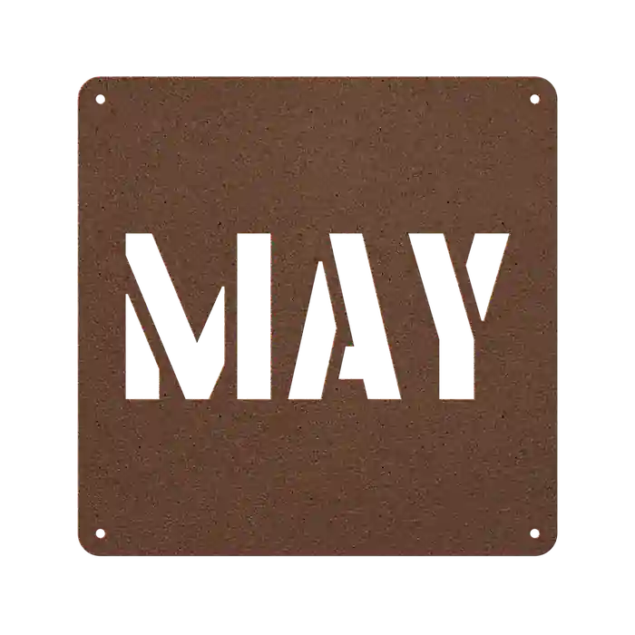 May Family Name Sign