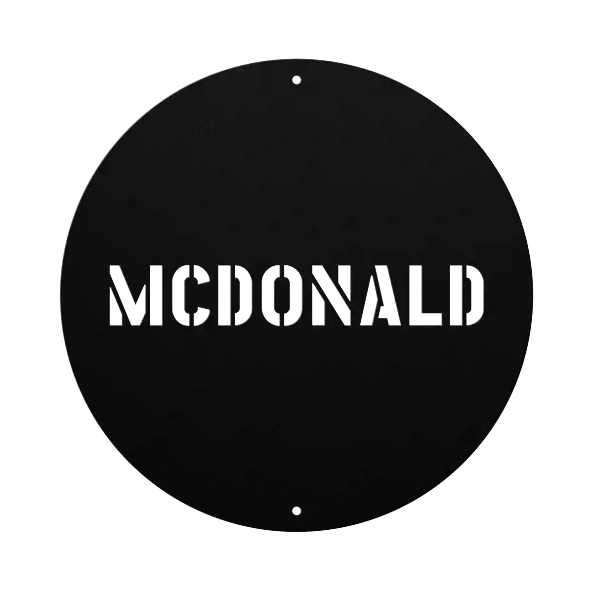 McDonald Family Name Sign