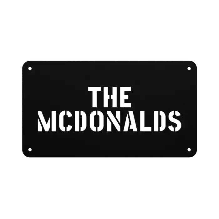 McDonald Family Name Sign