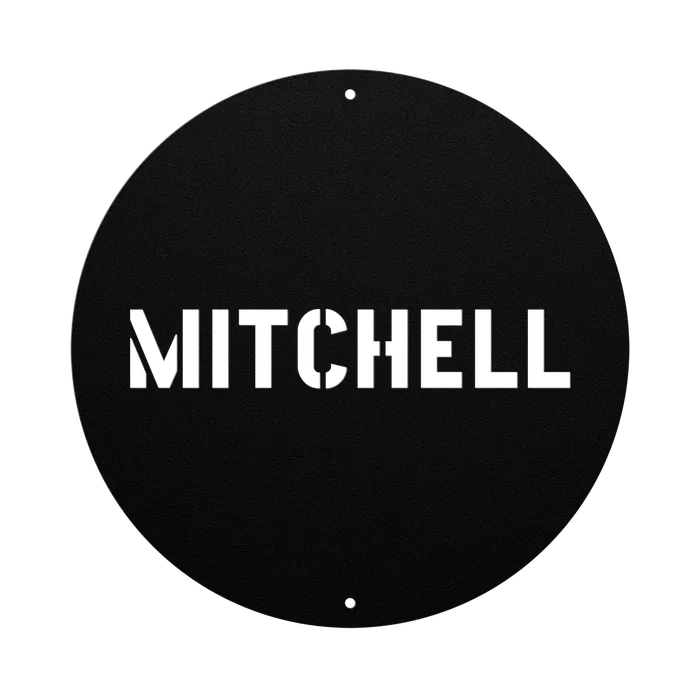 Mitchell Family Name Sign