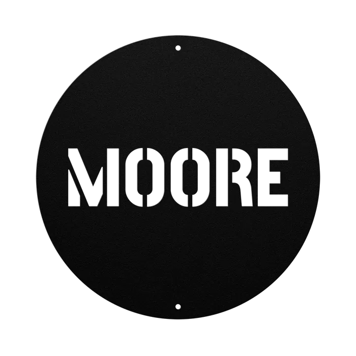 Moore Family Name Sign