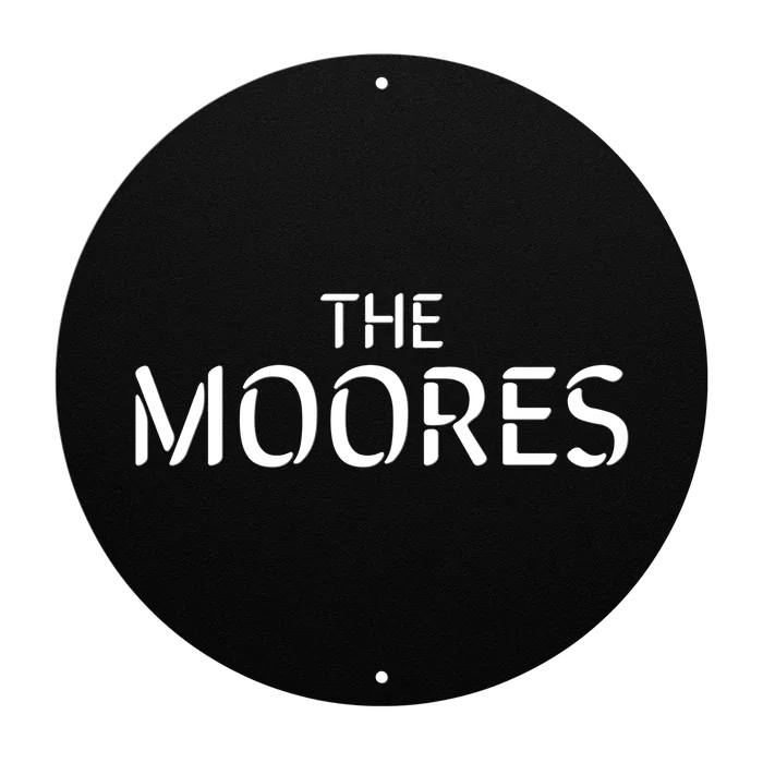 Moore Family Name Sign