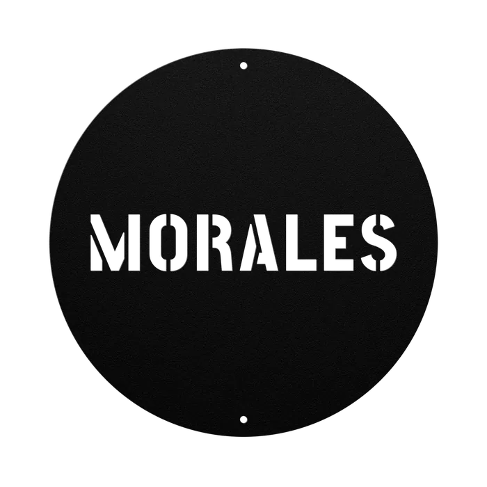 Morales Family Name Sign