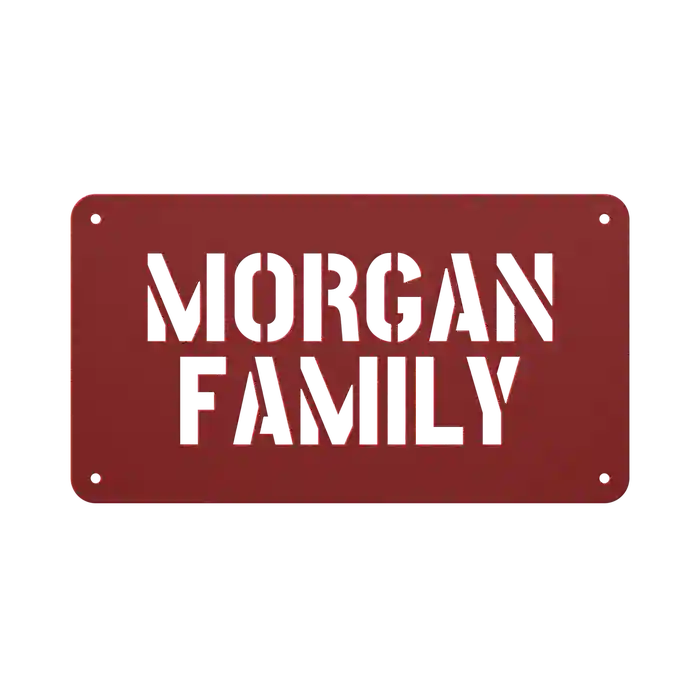 Morgan Family Name Sign