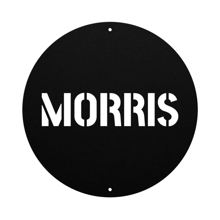 Morris Family Name Sign