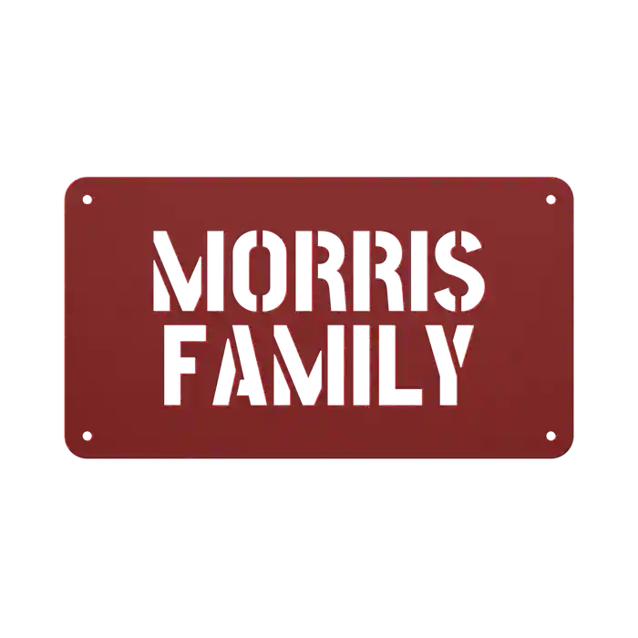 Morris Family Name Sign