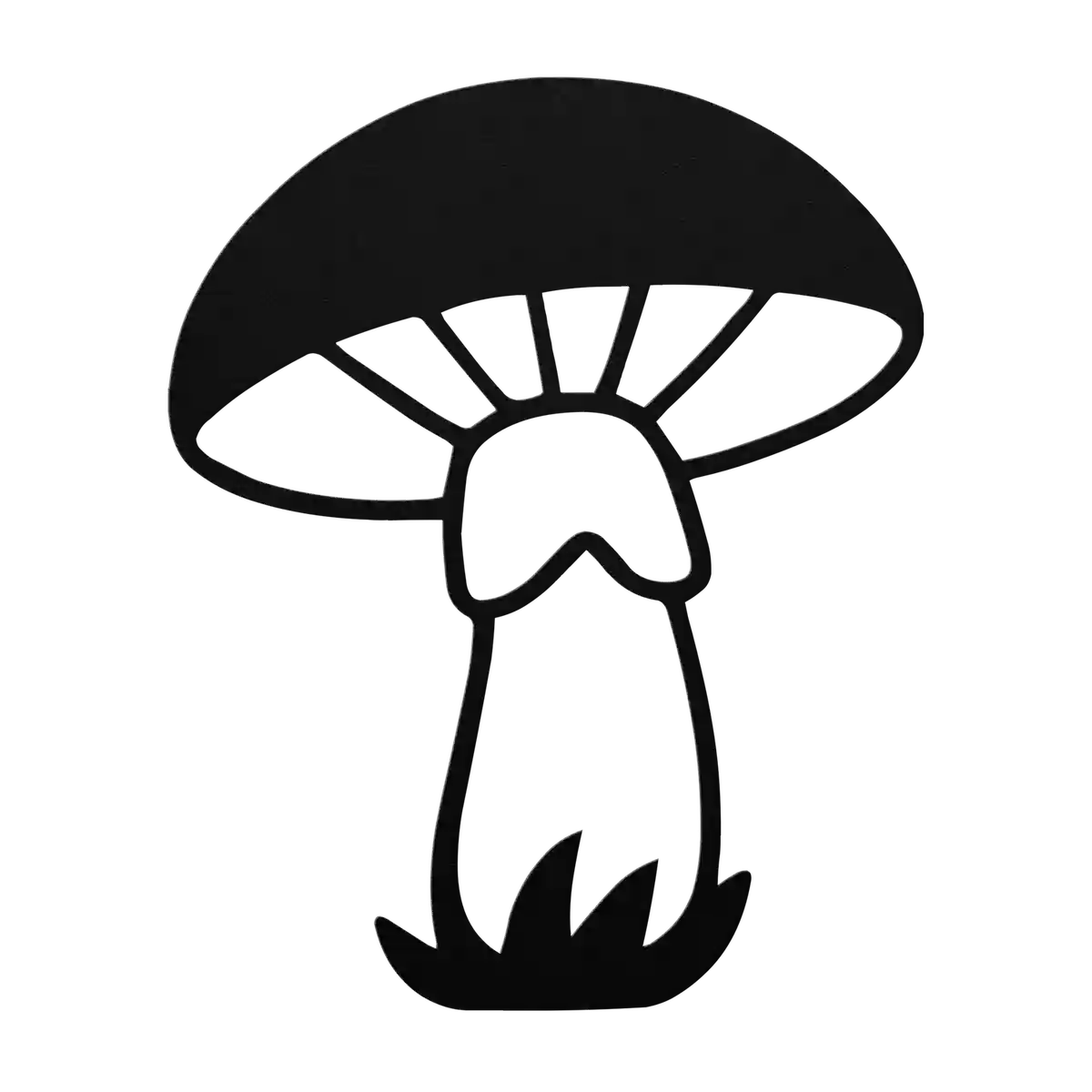 Mushroom Bare Stem Metal Sign