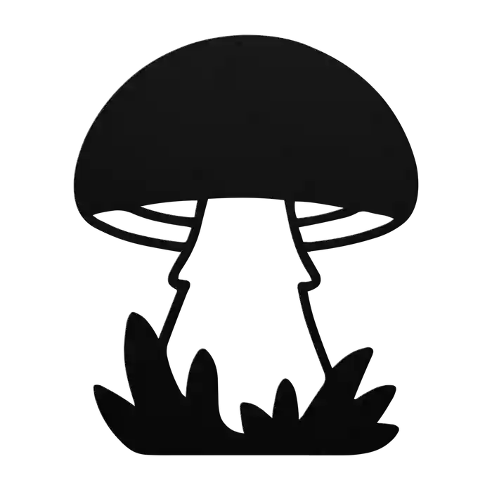 Mushroom Dome Cap Metal Sign