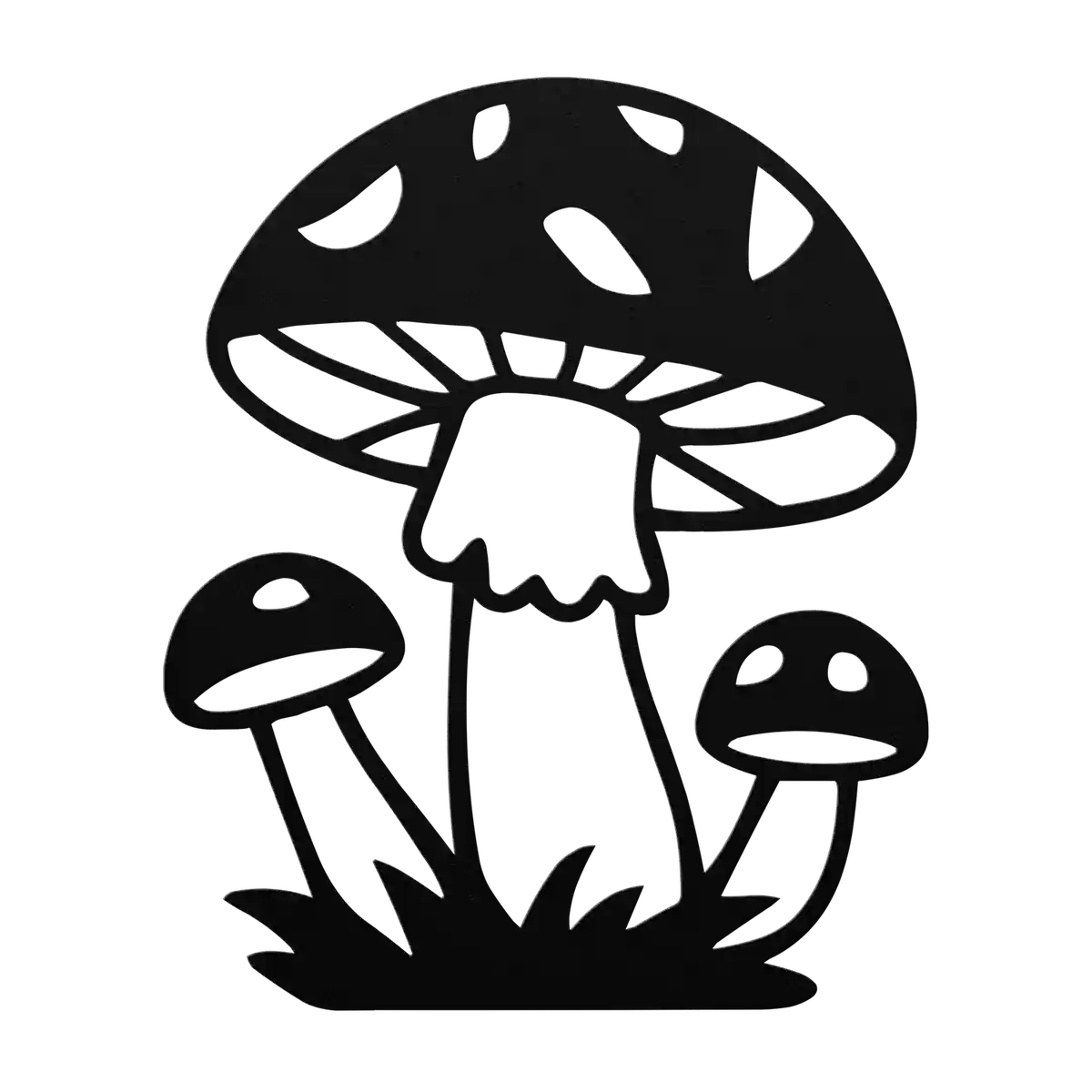 Mushroom Twin Sprouts Metal Sign