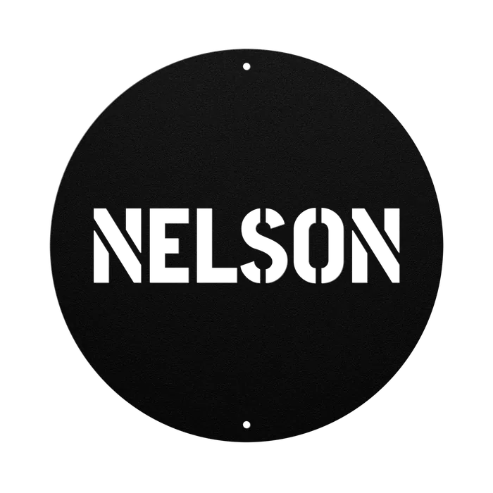 Nelson Family Name Sign