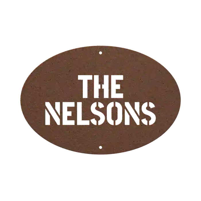 Nelson Family Name Sign