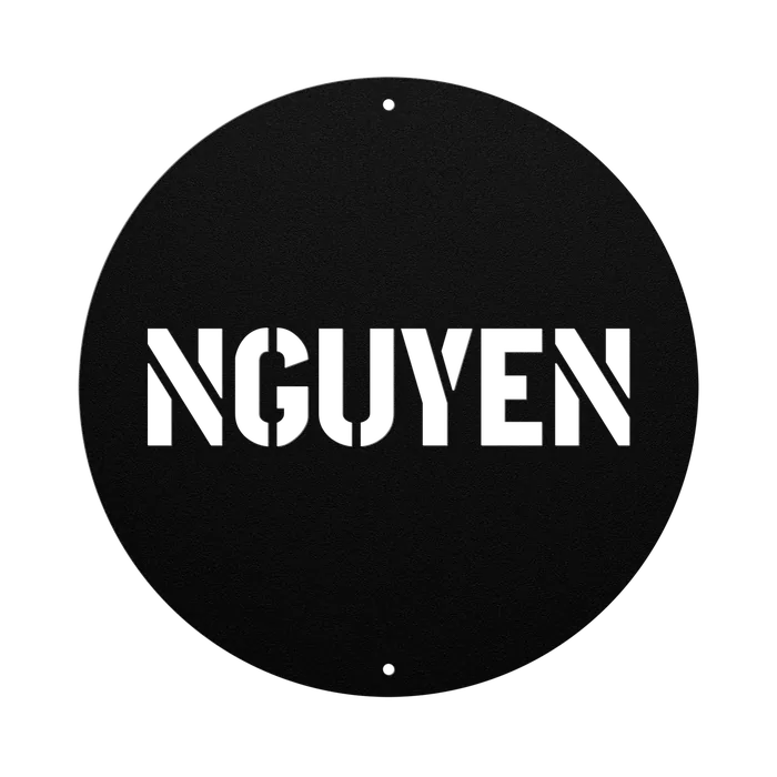 Nguyen Family Name Sign