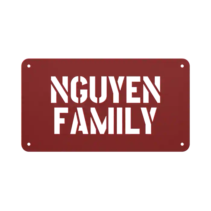 Nguyen Family Name Sign