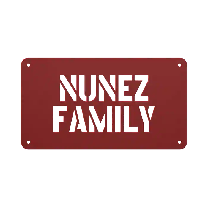 Nunez Family Name Sign
