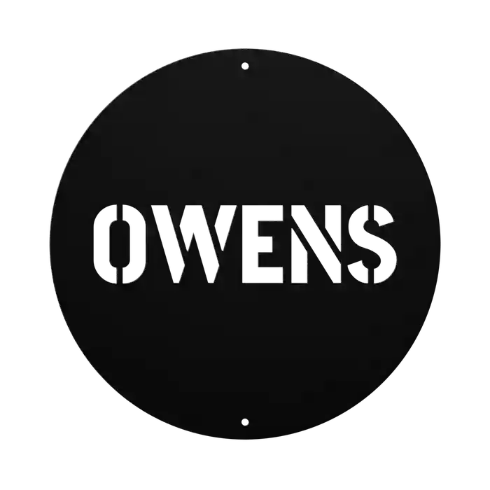 Owens Family Name Sign
