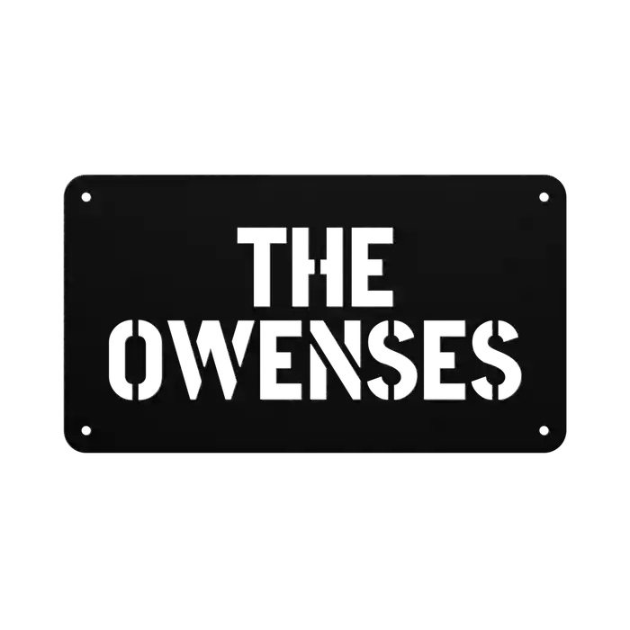 Owens Family Name Sign