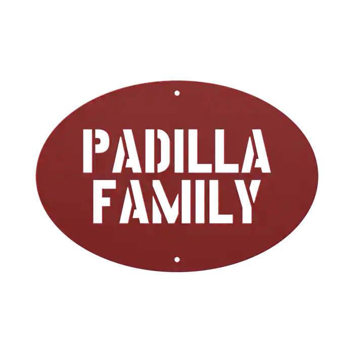 Padilla Family Name Sign