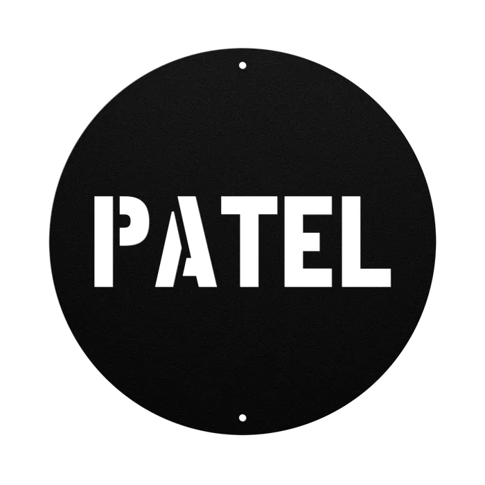 Patel Family Name Sign