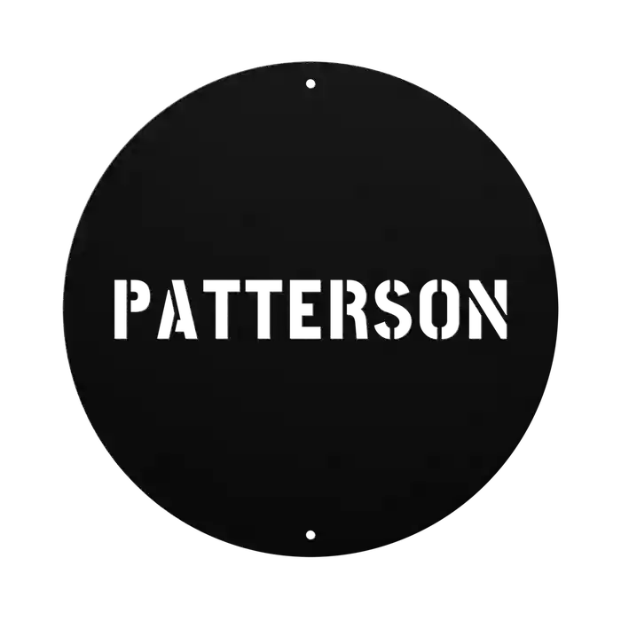 Patterson Family Name Sign