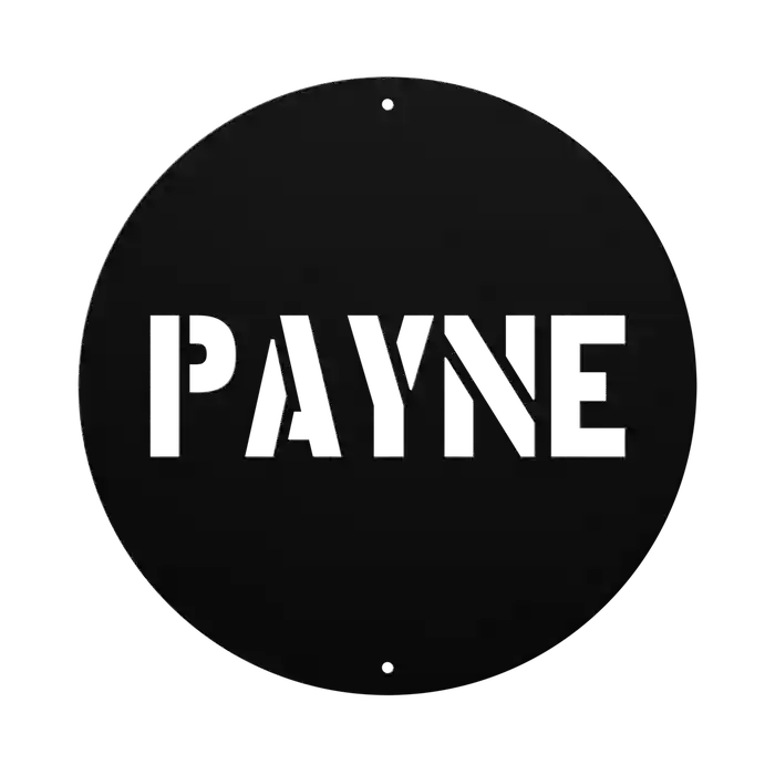 Payne Family Name Sign