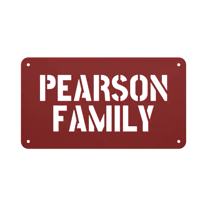 Pearson Family Name Sign