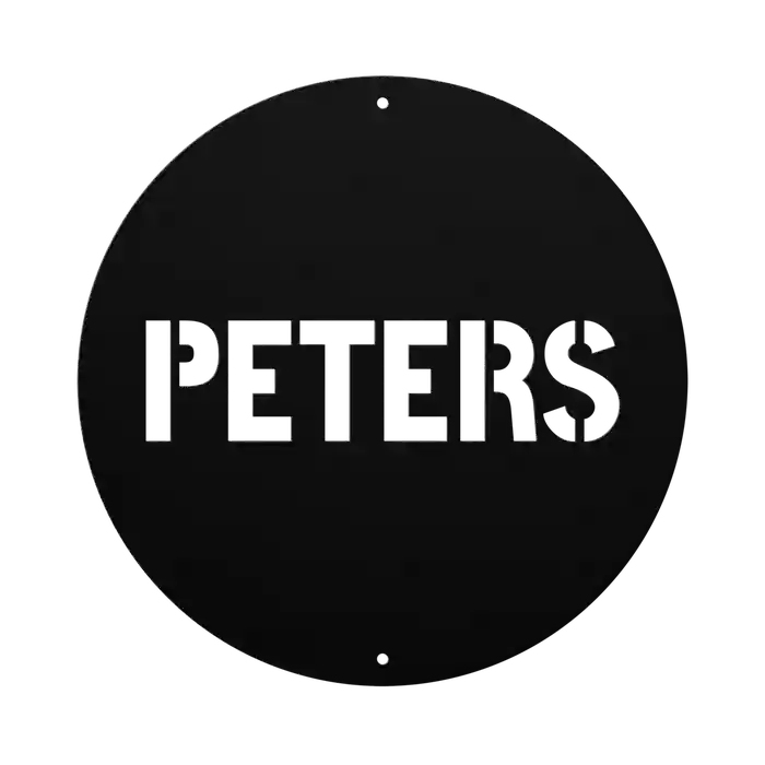Peters Family Name Sign