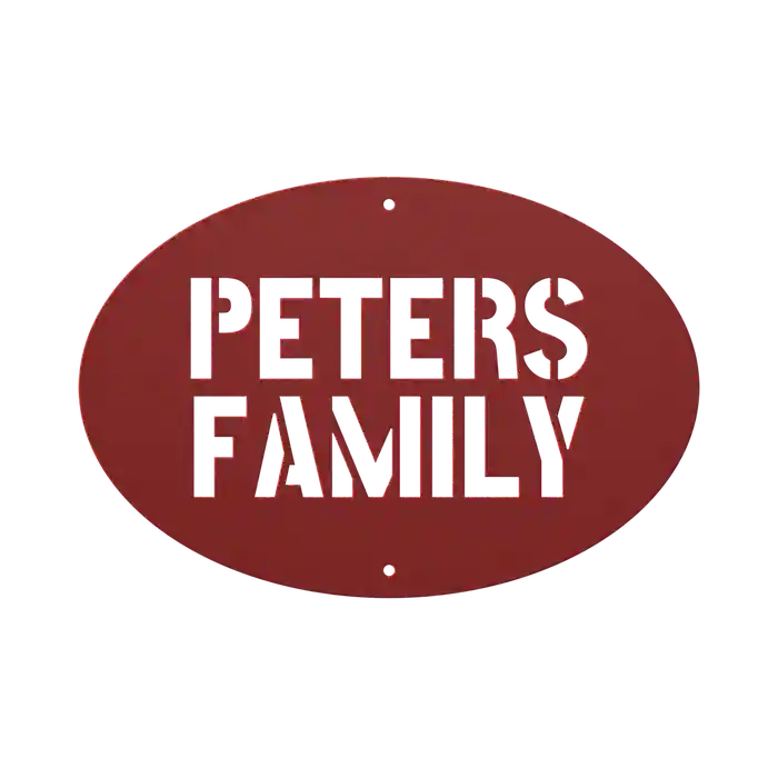 Peters Family Name Sign