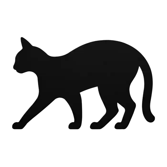 Pets Arched Back Cat Metal Sign