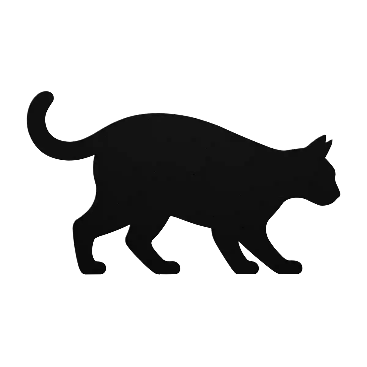 Pets Crouching Cat Metal Sign
