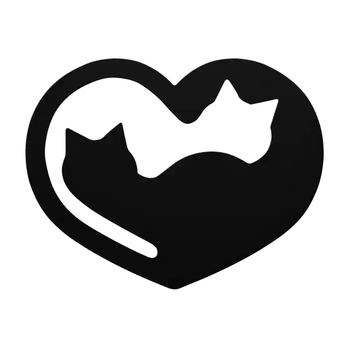 Pets Curled Cat Metal Sign