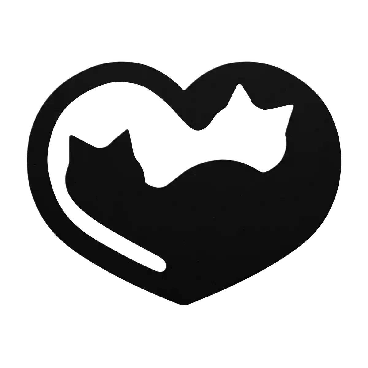 Pets Curled Cat Metal Sign