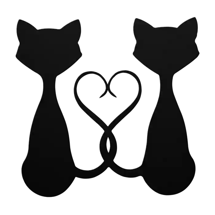 Pets Facing Cats Metal Sign