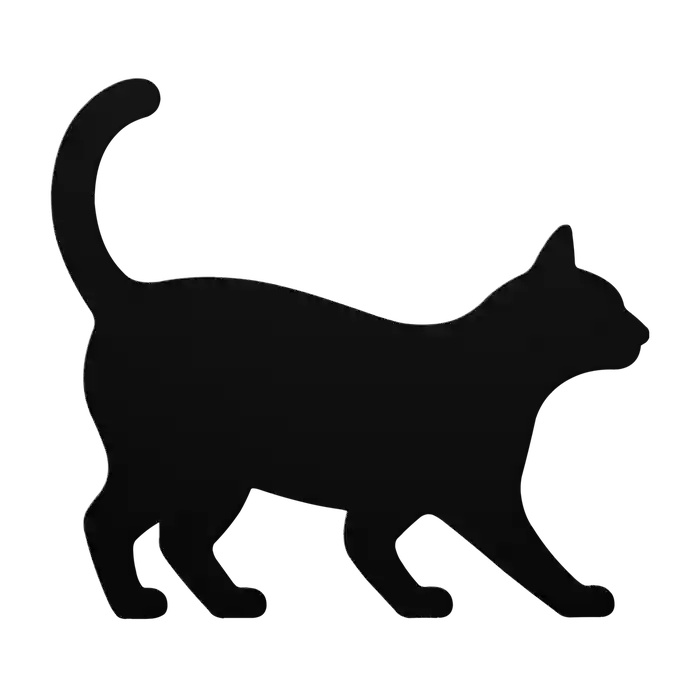 Pets Hook Tail Cat Metal Sign